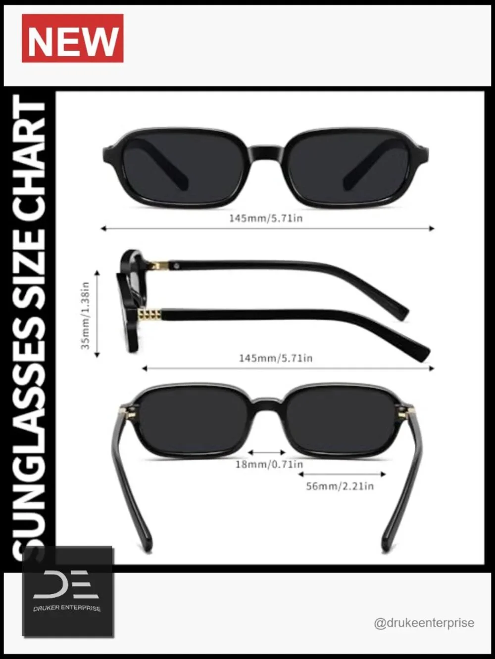 Retro Rectangle Vintage Small Square Sunglasses 90s Fashion Cute Sunnies